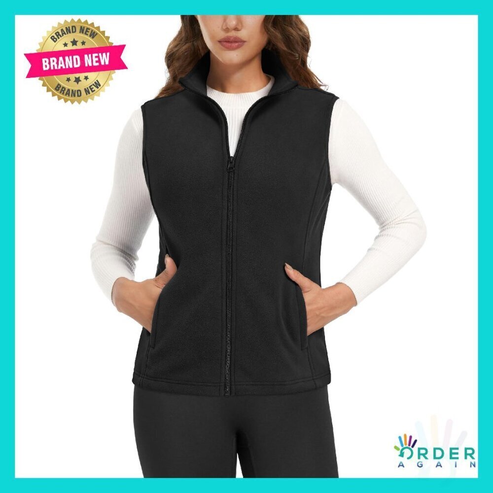 Lightweight Fleece Vest Sleeveless Zip Jacket Soft Warm Y2K Chic Casual